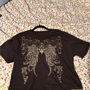 Brown Angel Wings Kids T-Shirt